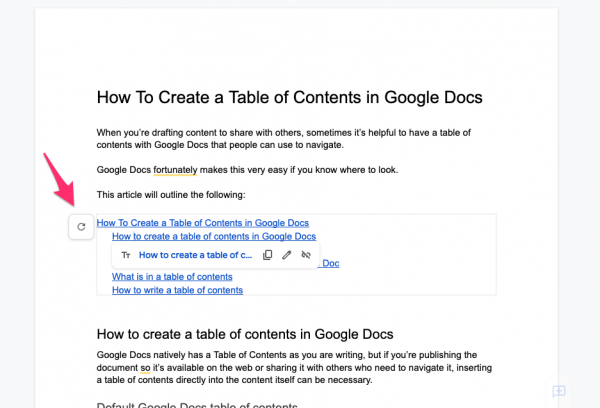 How To Create A Table Of Contents In Google Docs - EditorNinja